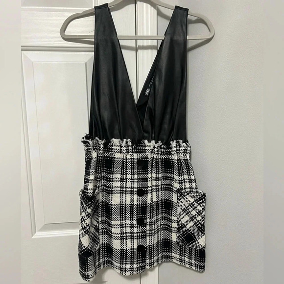 ZARA plaid textured dress - Picture 3 of 4
